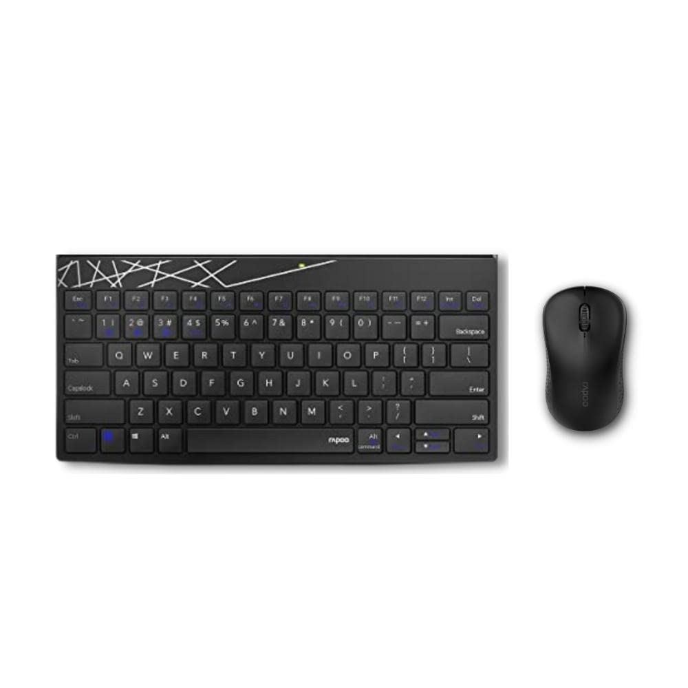 image154 Rapoo 8000M Multi-Mode Keyboard and Mouse Set Bluetooth 3.0/4.0 Wireless 2.4 GHz 1300 DPI Combo - Image 1